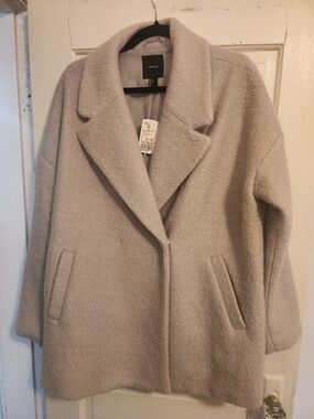 Forever 21 Light Mauve Bouclé Pea Coat